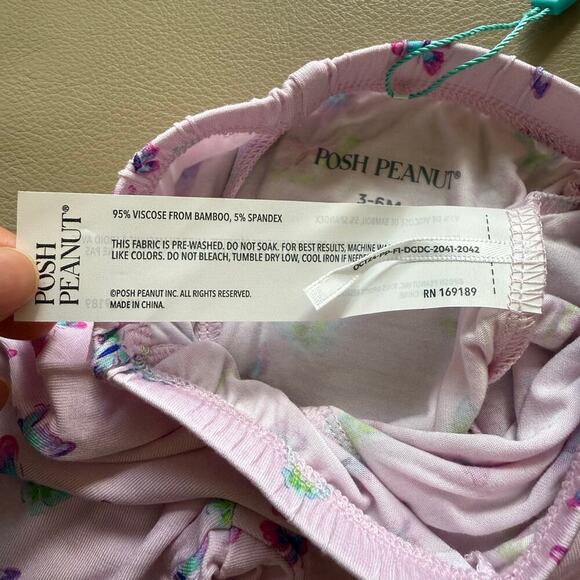 NWT - Posh Peanut - Flutterby Bike Shorts - Baby Girls - 3-6 Months - Picture 4 of 6